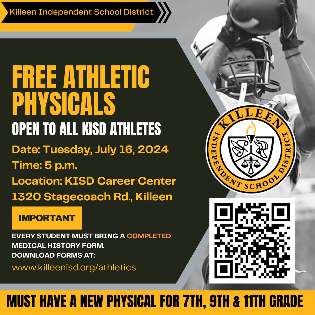 Athletic Physicals flyer